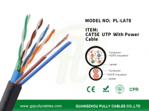 CAT5E UTP with Power cable Outdoor Cable