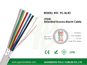 6 CORES ALARM CABLE WITH SHIELDING